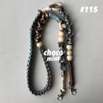 【non530様専用ページ】スマホショルダーストラップ　パラコード　チョコミント　ブルーグレー　くすみカラー　ブラウン　ベージュ　茶色　スマホストラップ　スマホショルダー　マクラメ