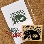 【数量限定】おまぬけくまサンタ/クリスマスはんこ