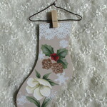 トールペイント　クリスマスプレート　D