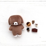 少し小さないぬのぬいぐるみ