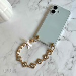 ≪全機種対応≫キラキラcharmmyりぼん ハンドストラップ付きスマホケース 落下防止スマホストラップ付きスマホカバー