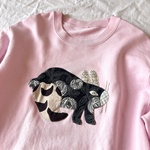 リメイク◯ミナペルホネン　アップリケ　トレーナー　スウェット