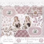 【Full Set】♱ La Croix ♱ La Bibliothèque Rosée 📚🥀 ⟡.* - ほんのりバラ色に染まる図書館 -