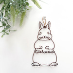 ほっこりうさぎのWelcomeシルエットオーナメント