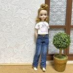 デニムジーンズ　リカちゃんブライスサイズピュアニーモs