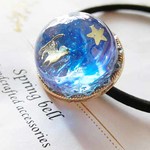 cat with winter night Ⅱヘアゴム　レジン