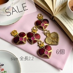 【SALE】　魔法少女　クラウンハート　ハート　チャーム　ビジュー　ピンク
