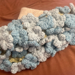 オーダーメイド用ネモフィラのフラワーブーケブランケット