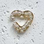 HEART  earcuff ( Satellite yellow Pearl ) // 片耳用 (右耳)