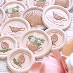 6枚セット シーリングスタンプシール ～至福の紅茶～ ロイヤルミルクティー🌿.∘