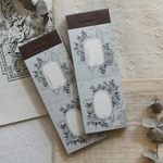 ★11月新入荷★[樂意Loidesign] [LY-246A] 舊書頁 - 玫瑰花框 コラージュ ラベルブック(2種類各50枚入)