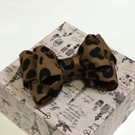 Wire ribbon☆Hair accessories☆Beige leopard
