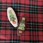 クリスマス限定🎄ツリー刺繍ぱっちんピン❤️