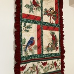 ご予約品　大きなクリスマスタペストリー『クリスマスロビン』