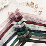 《ピンク》10mm幅両耳フリルグログランリボン/1m