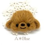 羊毛フェルト/わんこブローチ♪トイプードル（レッド）