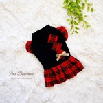 【犬服】Red Diamond ワンピース◆サイズオーダー＆名入れ可