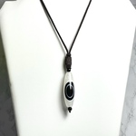 水晶と瑪瑙の共生　一眼天珠のペンダントネックレス✨✨