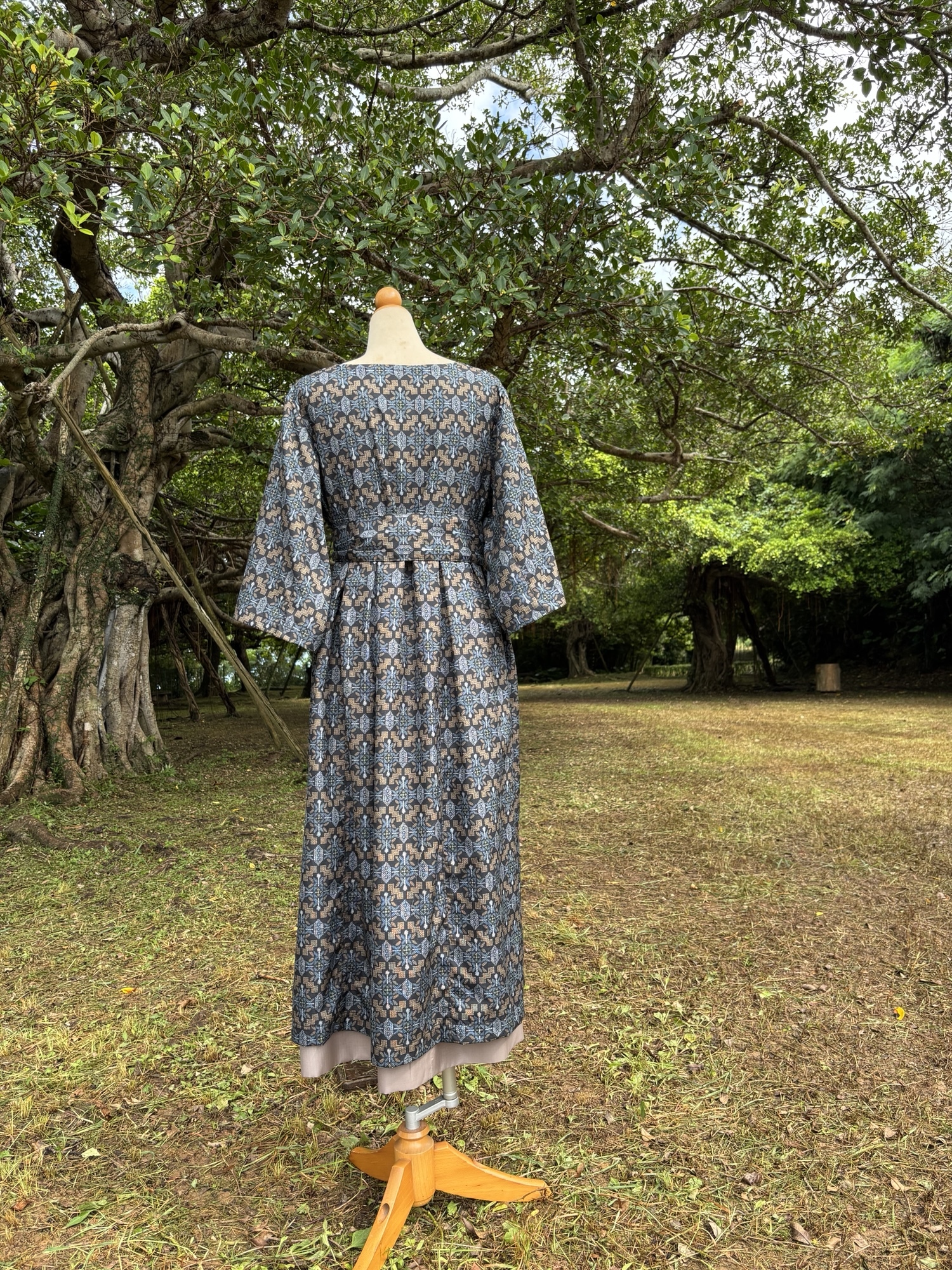 着物リメイク 着物リメイクワンピース 紬 紬リメイクワンピース