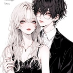 106 art collage box 人物ステッカー