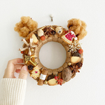 【９月２１日発売！秋冬の新作】もふもふテディベアのクリスマスリース