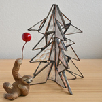 【昭和ガラス】透明ガラスのきらきらクリスマスツリー　ステンドグラス / Christmas Tree Stained glass