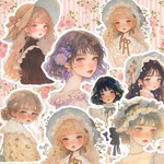 コラージュシート女の子40カット　コラージュシート　コラージュ素材　女の子素材　ダイカット　セルフカット　