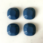 Blue Faceted Square Cabochons