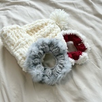 もこもこ　シュシュ　編み物