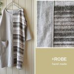 送料無料♪182☆彡起毛リネン＆ジャズネップドロップ袖ワンピース