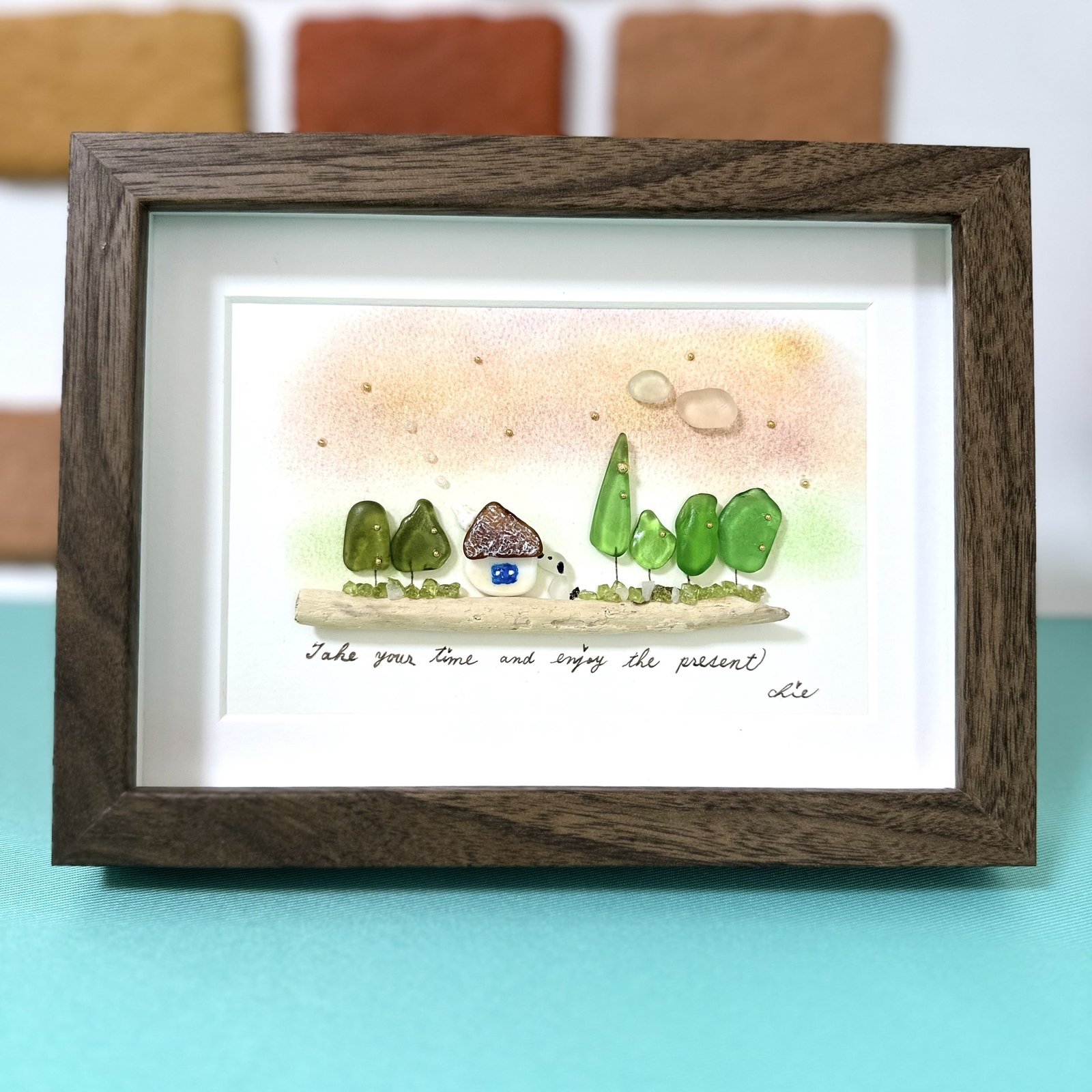 シーグラスアート『 Happy Wedding♡♡～ globe 』 シーグラスアート