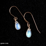 14kgf レインボームーンストーン（ロング）  ピアス/イヤリング