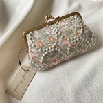 新作✨仕切りがま口　strawberry thief springにタンバリン　ミナペルホネンのファブリックを使用して