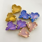  《8コ入り》12×13mmハート  カラーMIX  ガラスストーン