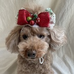 クリスマスダブルリボン🎀カチューシャ(白ゴム)