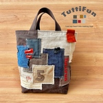 tuttifun＊number 5 canvas bag     A171