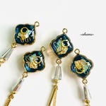 【8点】ꫛꫀꪝ✧‧˚ネイビーモロッカン💙ロングチェーンピアス/イヤリング