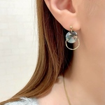 【3日間限定新作割引】 New‼︎ アートcolor circle イヤリングピアス / イヤリング / 樹脂ピアス / チタンピアス