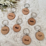 ネームキーホルダー 名前入りキーホルダー 名入りギフト プチギフト ネームタグ 席札 木製キーホルダー 木製  卒園 卒団 入園 記念品