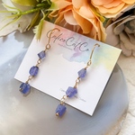 【一点物･再販不可】タンザナイト 3連 ピアス イヤリング イヤーカフ