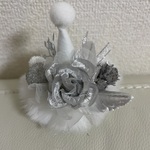 annruiさま専用ふわふわミニミニホワイトクリスマスサンタ帽子