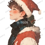 A-1609 クリスマス ステッカー sticker 素材 コラージュ collage シール achashop