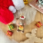 キーホルダー　クリスマスくまちゃん