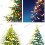 B-48 クリスマス 背景紙 素材 コラージュ collage シート sheet achashop