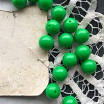 【4粒】13.5mm/グリーン/ボールビーズ