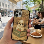 　iPhone 耐衝撃 ハイブリッドケース iPhone16e iPhone17にも対応　ふんわり癒し系！シーズーといつも一緒　うちの子スマホケース