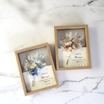 ♦︎メッセージ入り置き型フレームブーケ♦︎ドライフラワー　プリザーブドフラワー　ウェディング　ギフト　お祝い　フラワー　両親贈呈品　母の日　誕生日　プレゼント