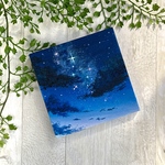プチキャンバス絵画シリーズ♡アクリル画《原画》　✴︎ ブルーナイト・ドリーム ✴︎