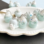 【送料込】スノーカップケーキとおばけマシュマロのボールチェーン