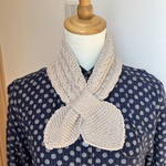 「wanzi様オーダー」シルクコットンのリボンマフラー